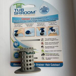 NEW TubShroom Bath Tub Shower Drain Shroom Hair Filter Clog Protector Catcher